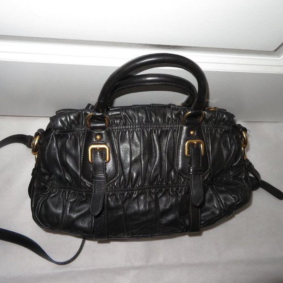 Prada Gauffre Nappa Black Satchel - Picture 7 of 14